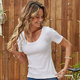 T-shirt Côtelé Femme