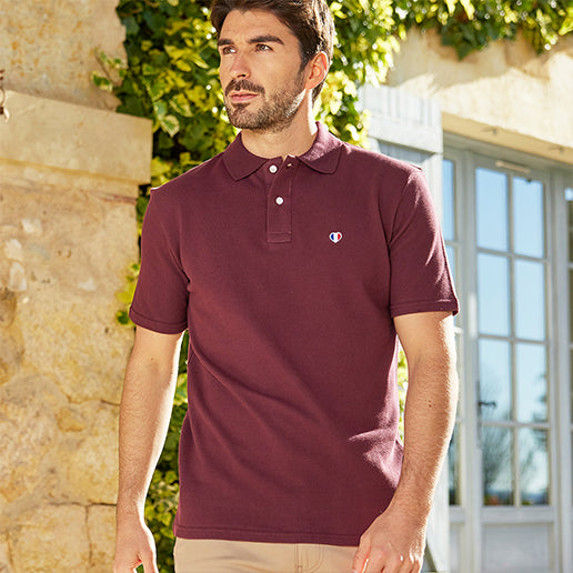 Polo Bordeaux Homme