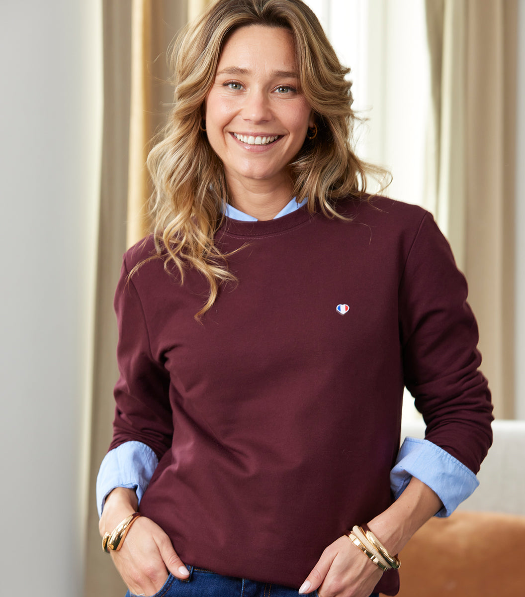 Sweat Femme Bordeaux - Iconique