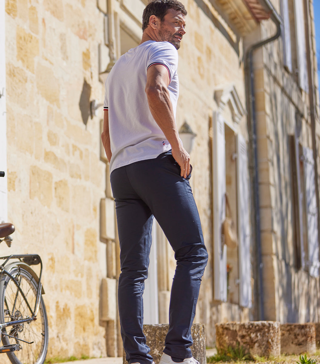 Pantalon Chino Homme Marine