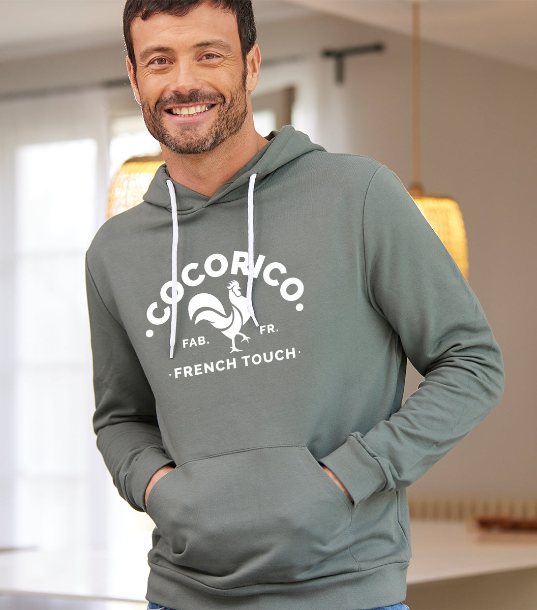 Sweat à capuche Homme Sauge - Coq Francais