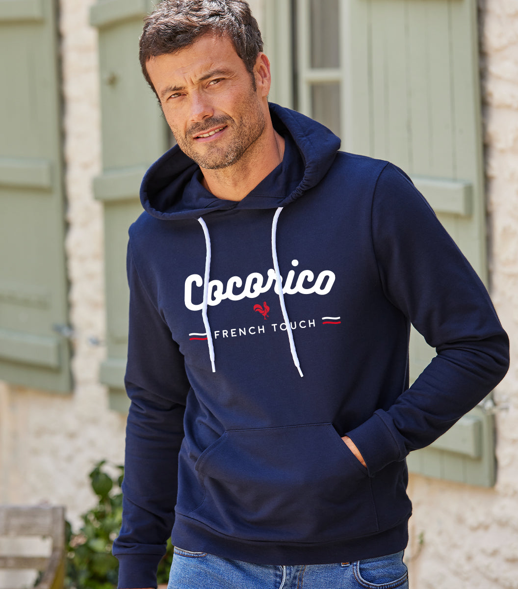 Sweat à capuche Homme Marine - French Touch