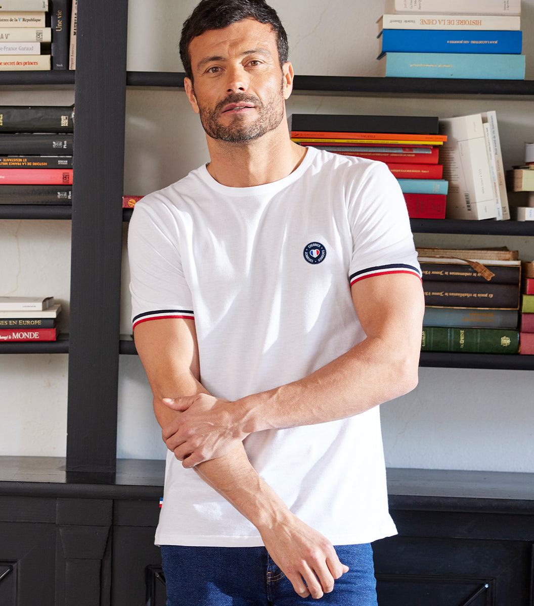 T-shirt Homme Supporter Blanc - Blason
