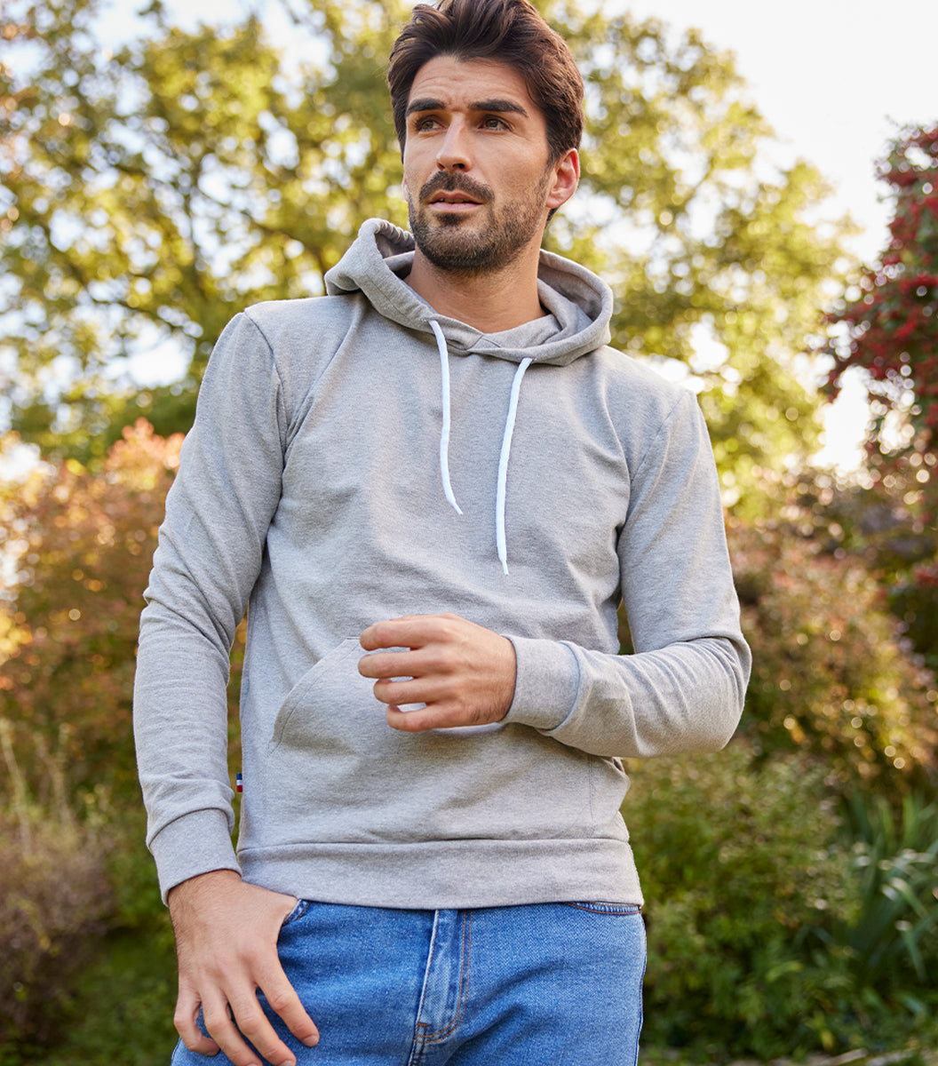 Sweat à capuche Homme Gris - Intemporel