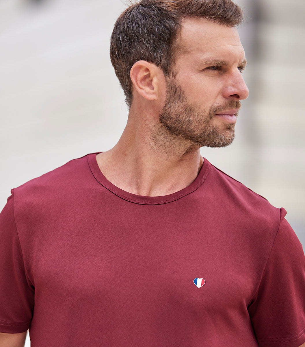 T-shirt Homme Sport Bordeaux - L'Iconique