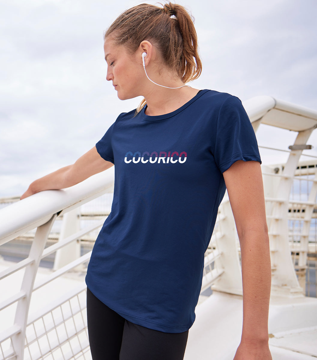 T-Shirt Femme Sport Bleu - Performance