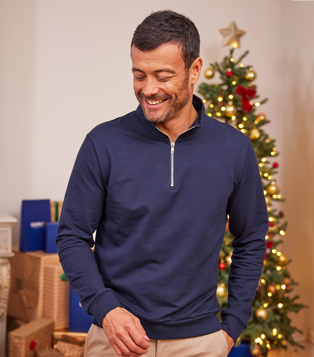 Sweat Camionneur Homme Marine - Intemporel