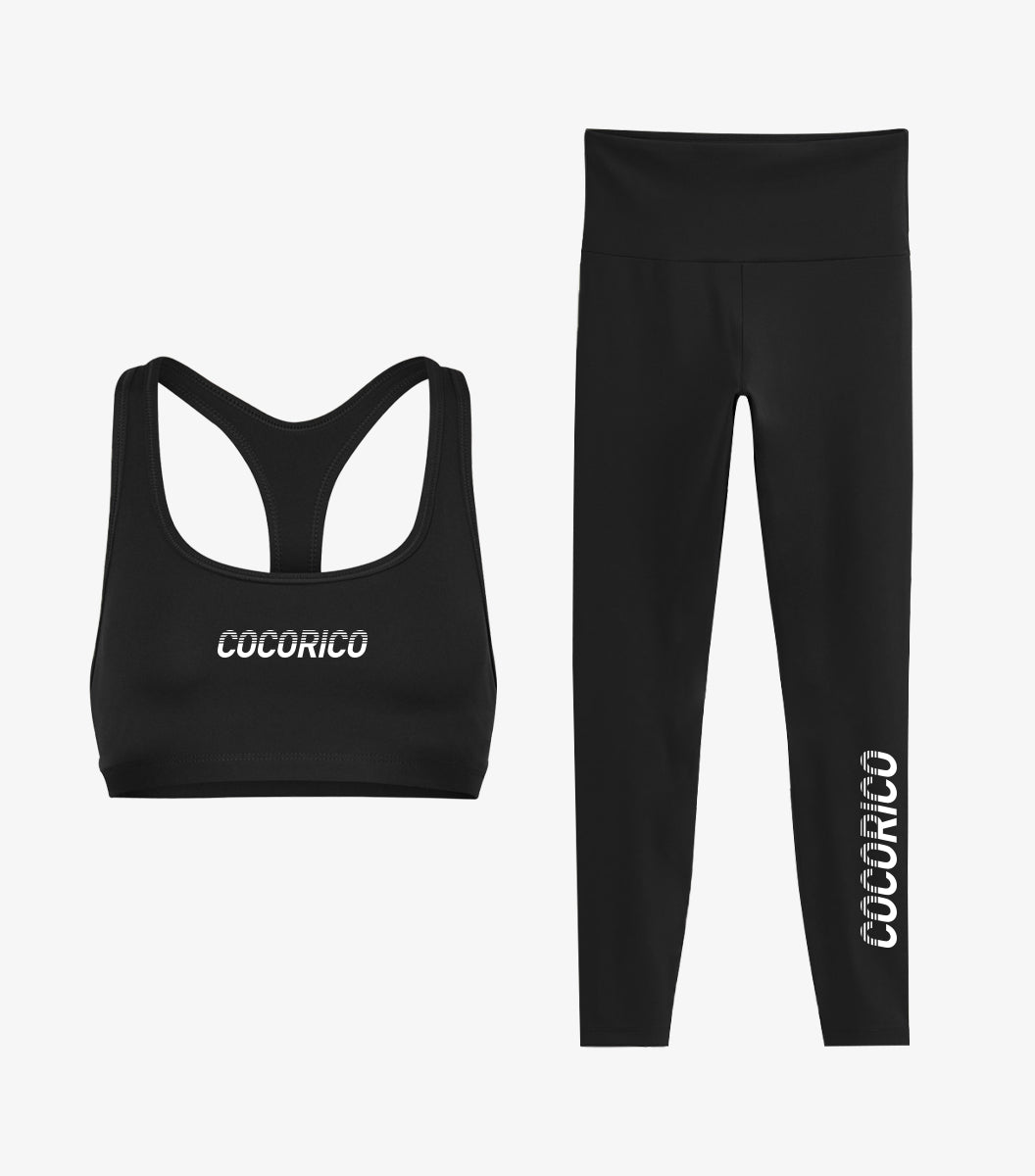 Pack Femme Sport Noir - Brassière et Legging