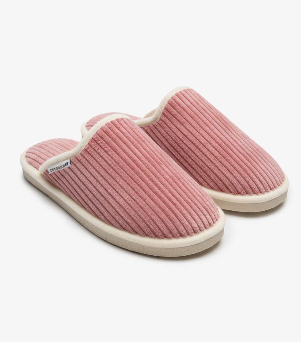 Mules Velours Femme Rose