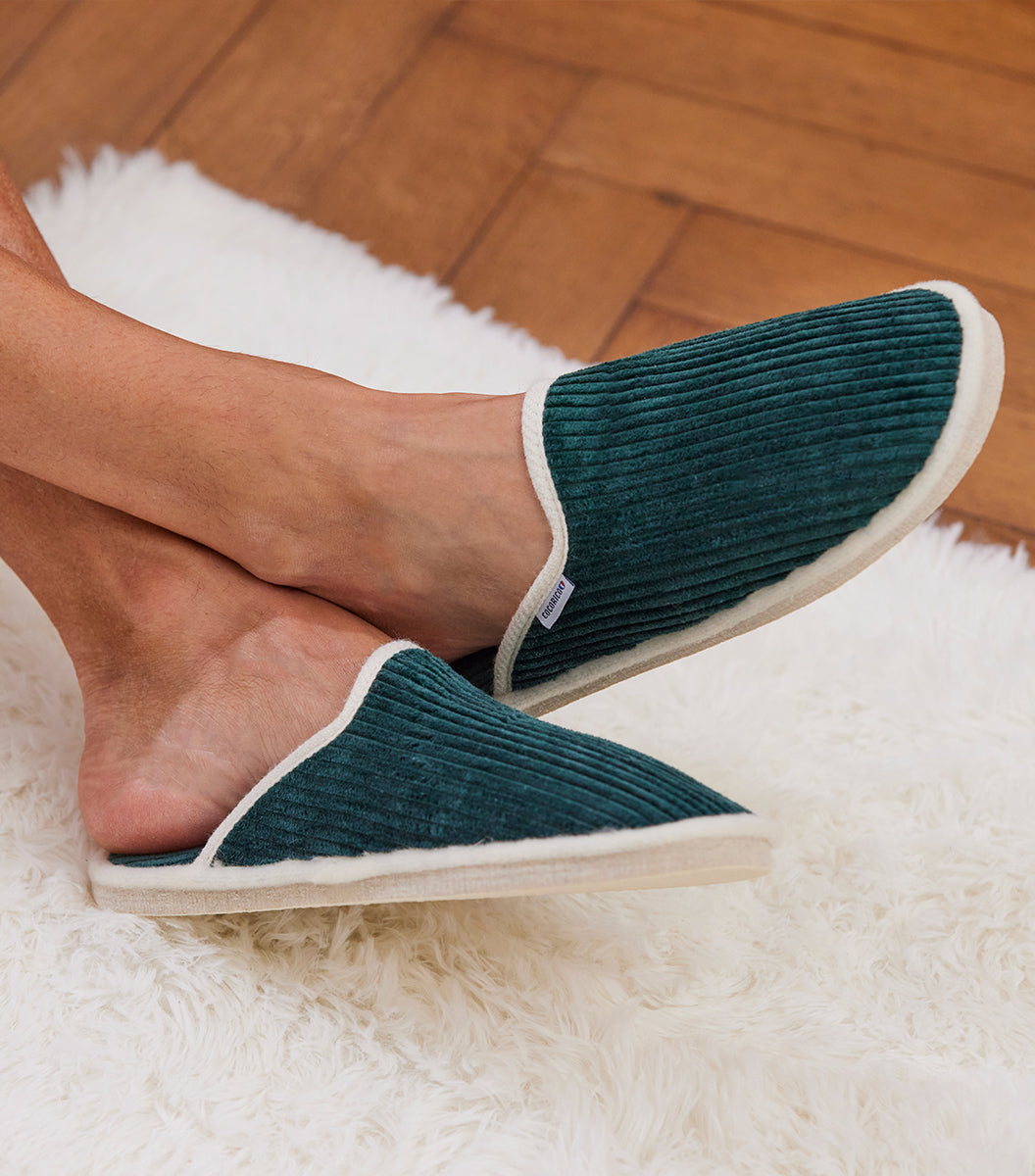 Mules Velours Homme Sapin