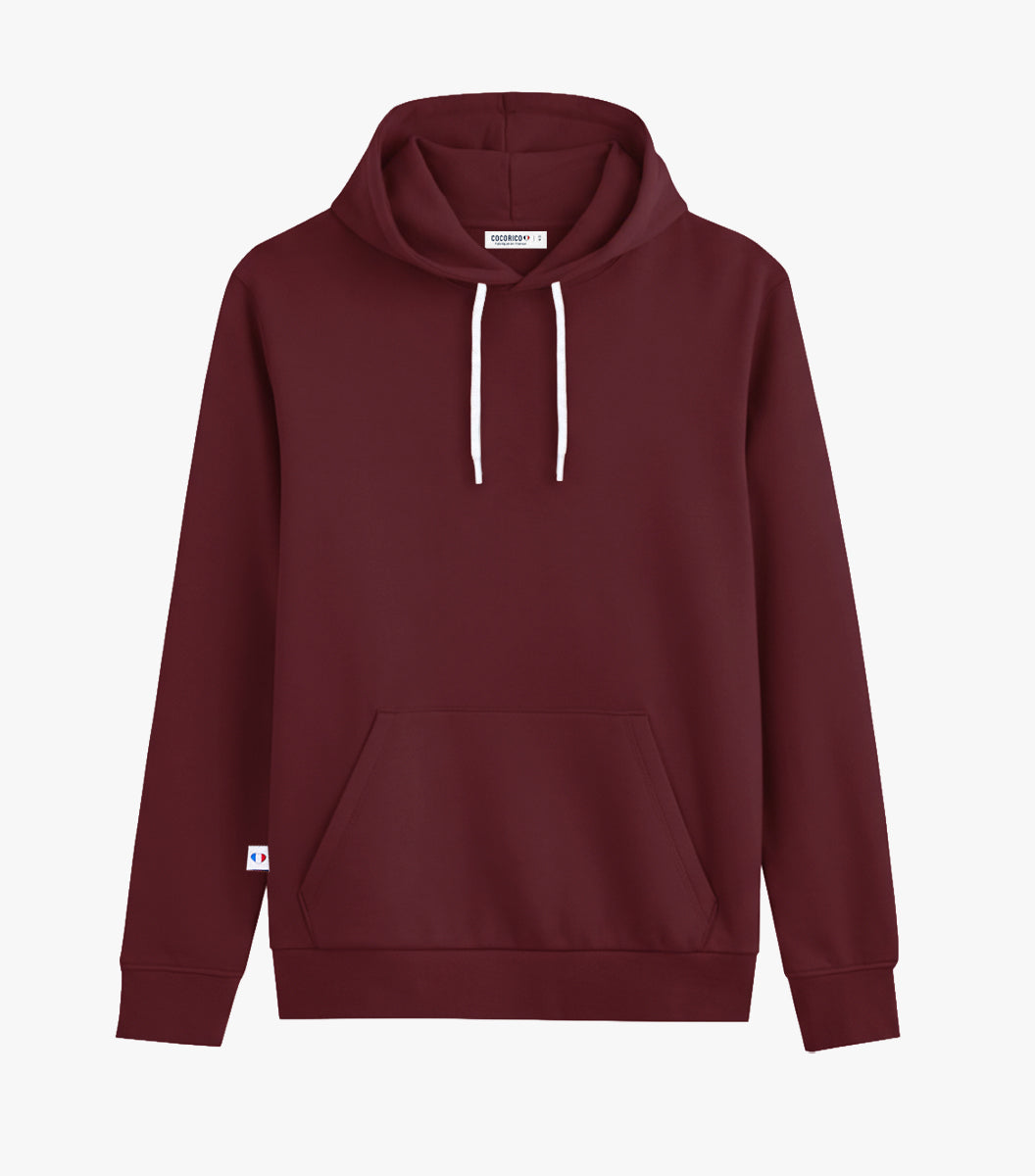 Sweat à capuche Homme Bordeaux - L'Intemporel