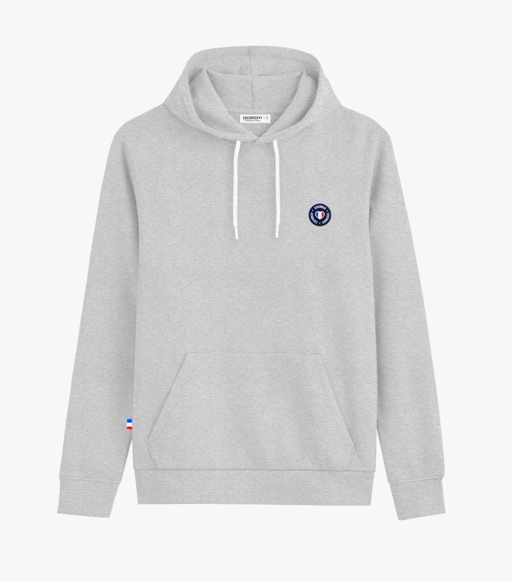 Sweat à capuche Homme Gris - Blason