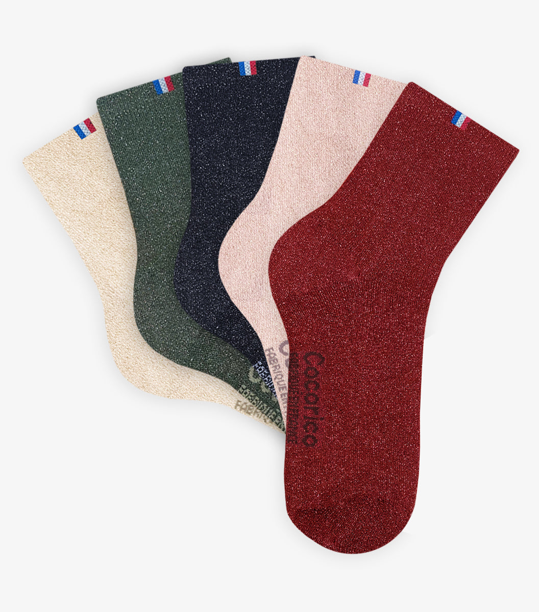 Chaussettes Femme x5 - Pack Paillettes