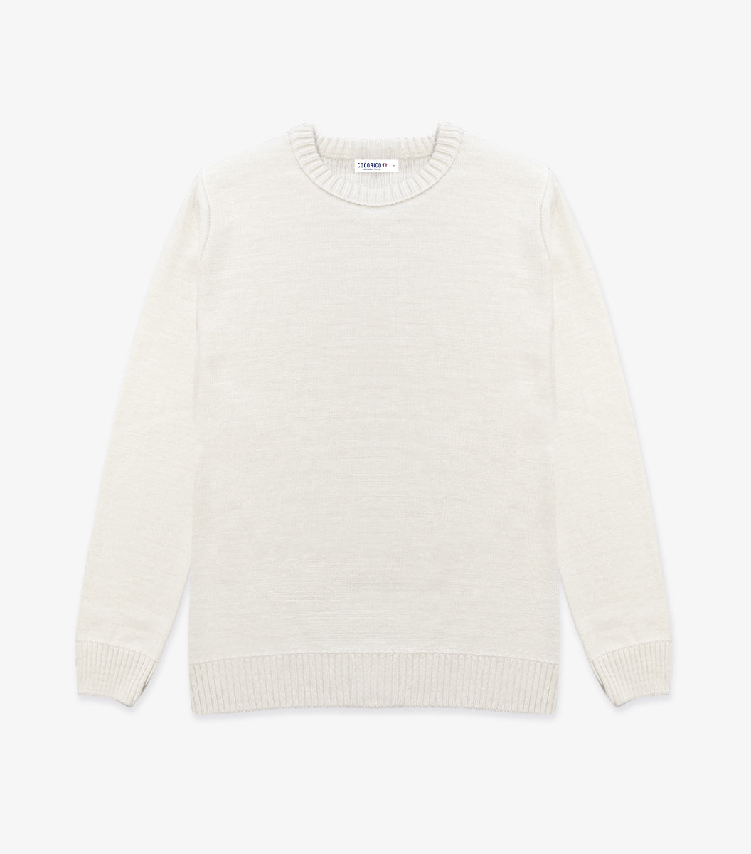 Pull Homme Laine Ecru
