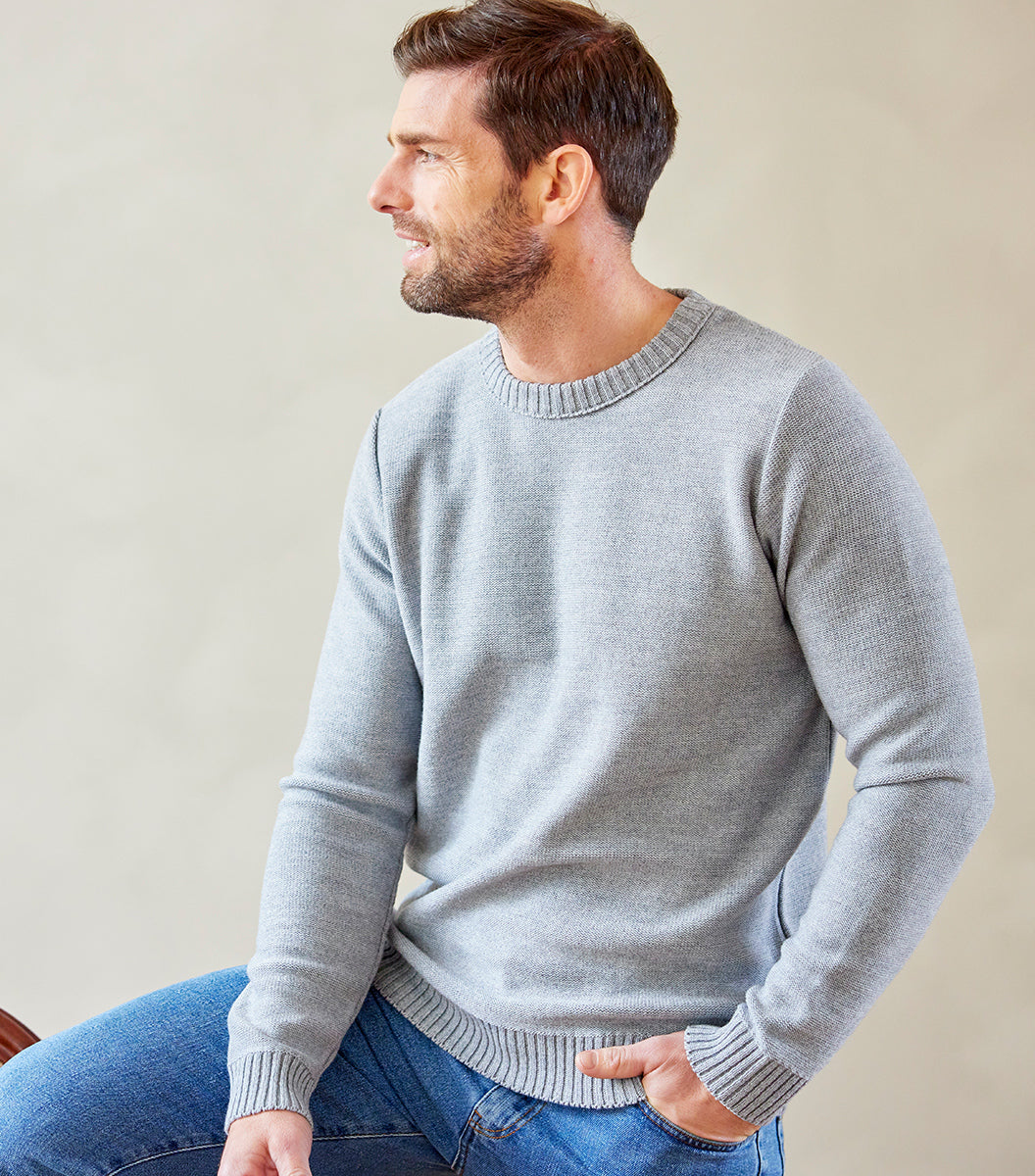 Pull Homme Laine Gris