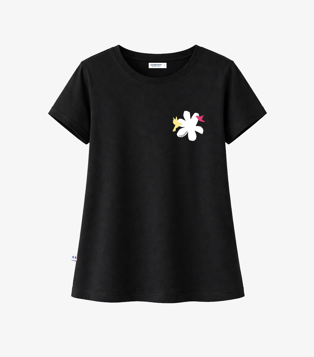 T-shirt Pyjama Femme Noir - Colibri