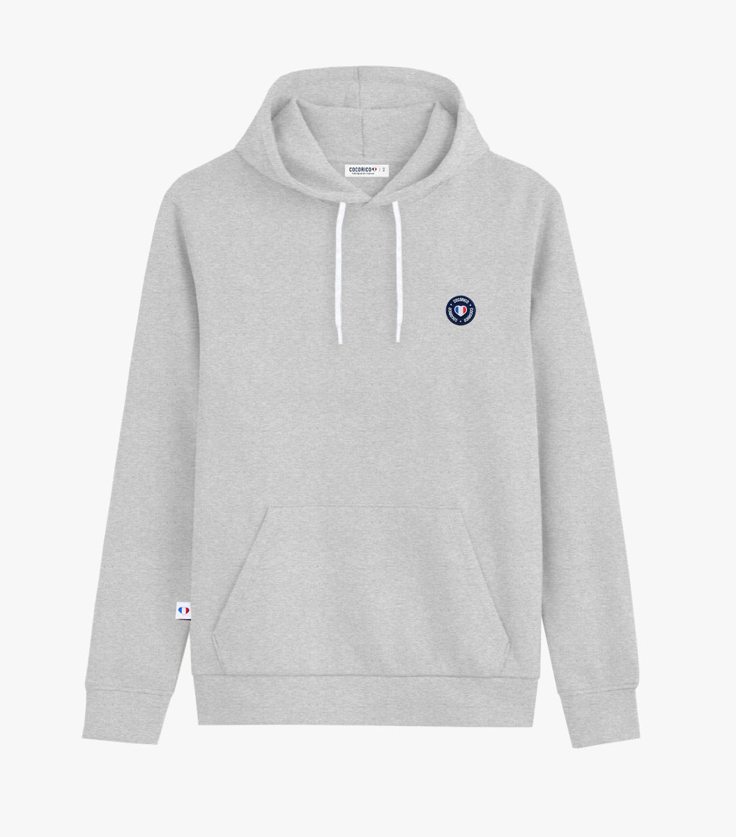 Sweat à capuche Femme Gris - Blason