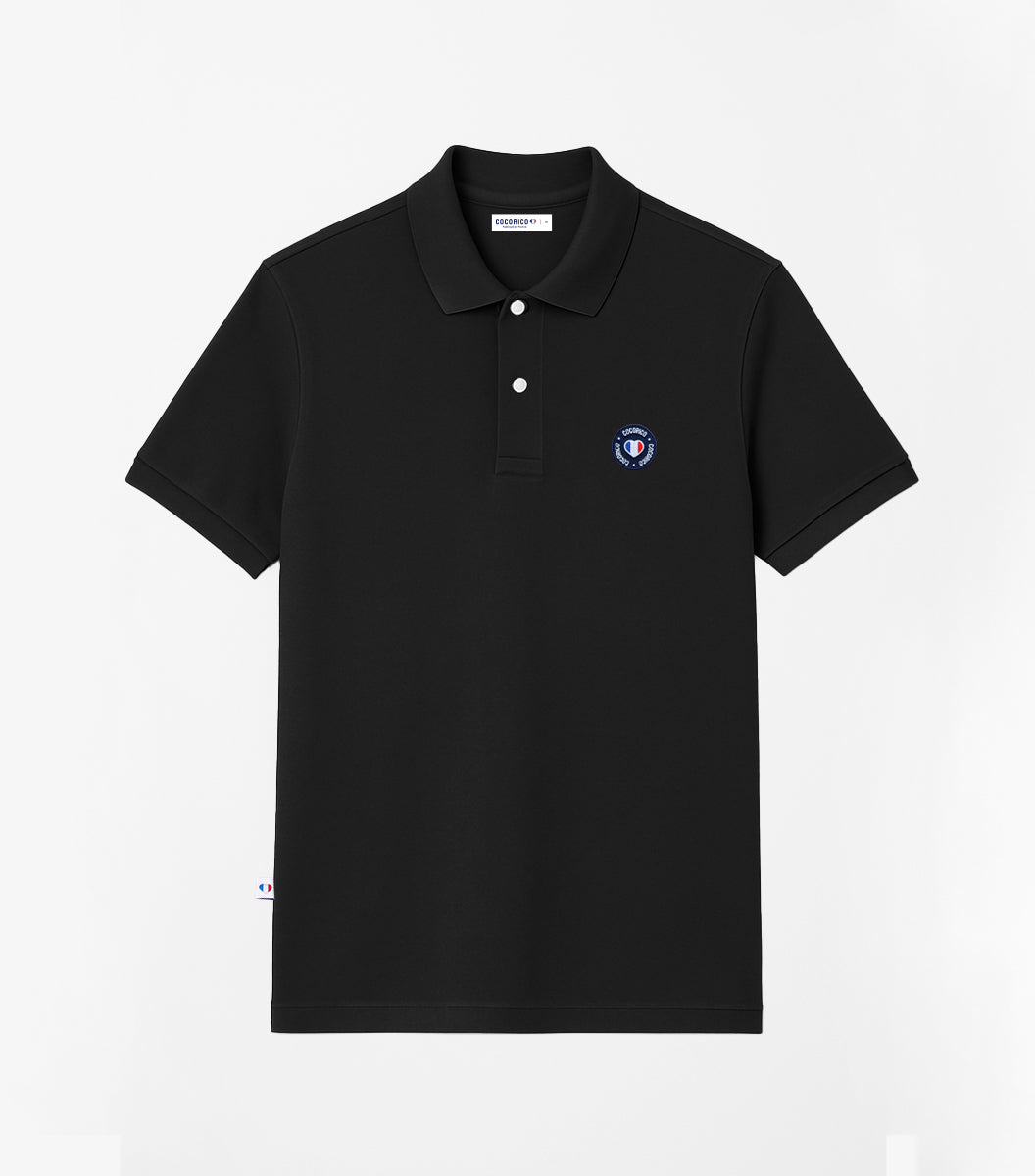 Polo Homme Noir - Blason