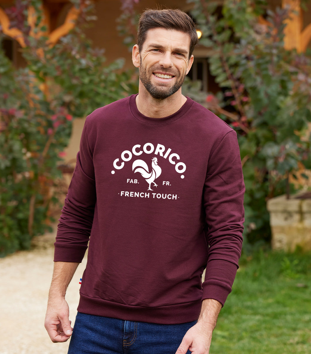 Sweat Homme Bordeaux - Le Coq Français