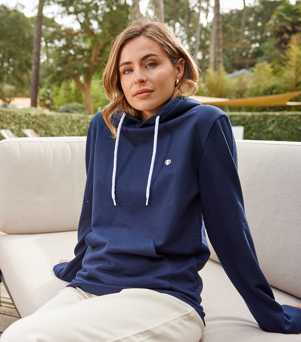 Sweat à capuche Femme Marine - L'Iconique