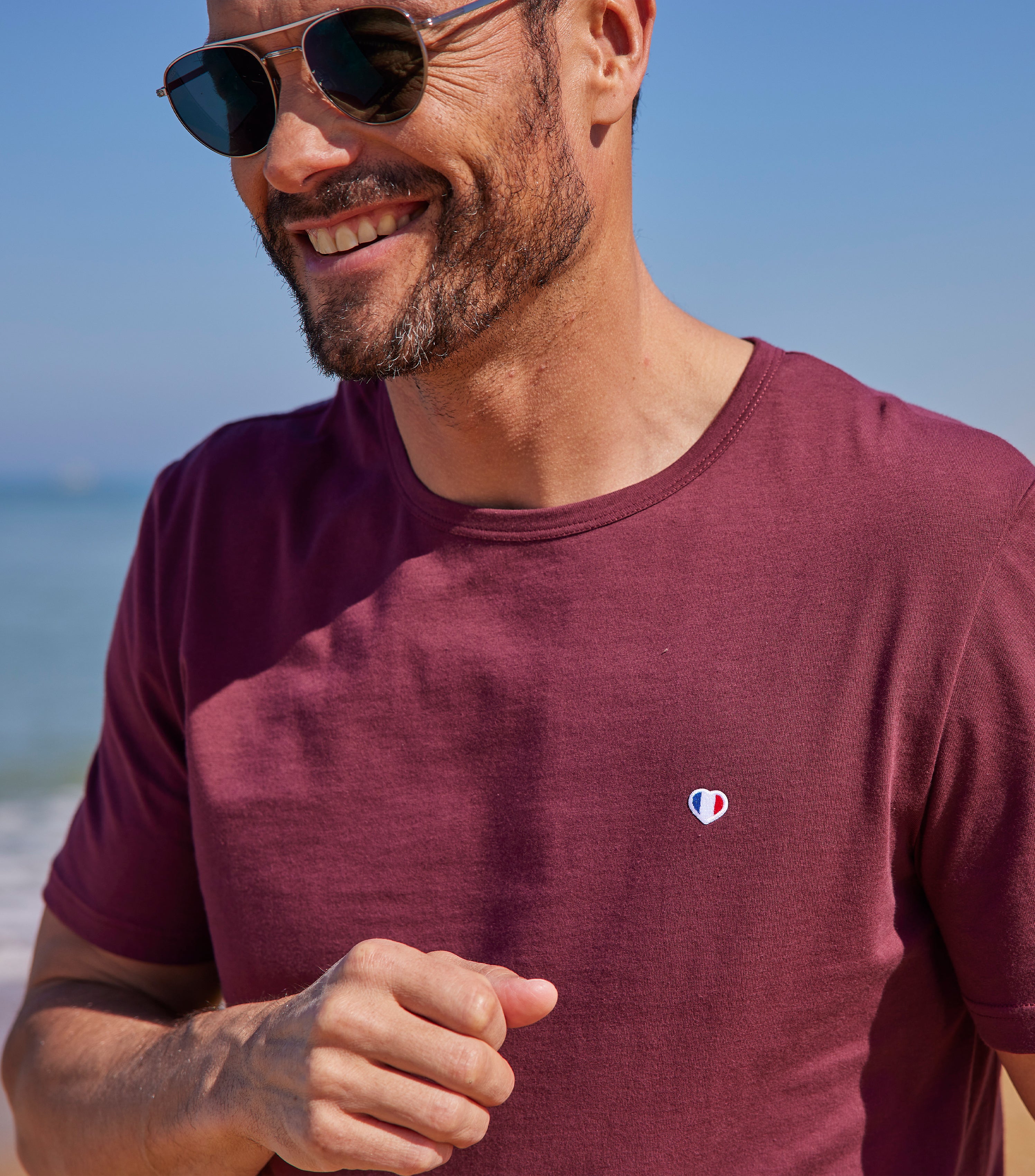 T-shirt Homme Bordeaux - Iconique