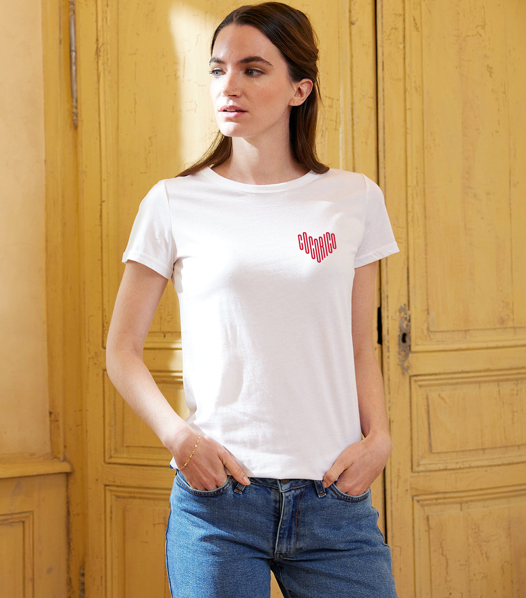 T-shirt Femme Blanc Le Cœur