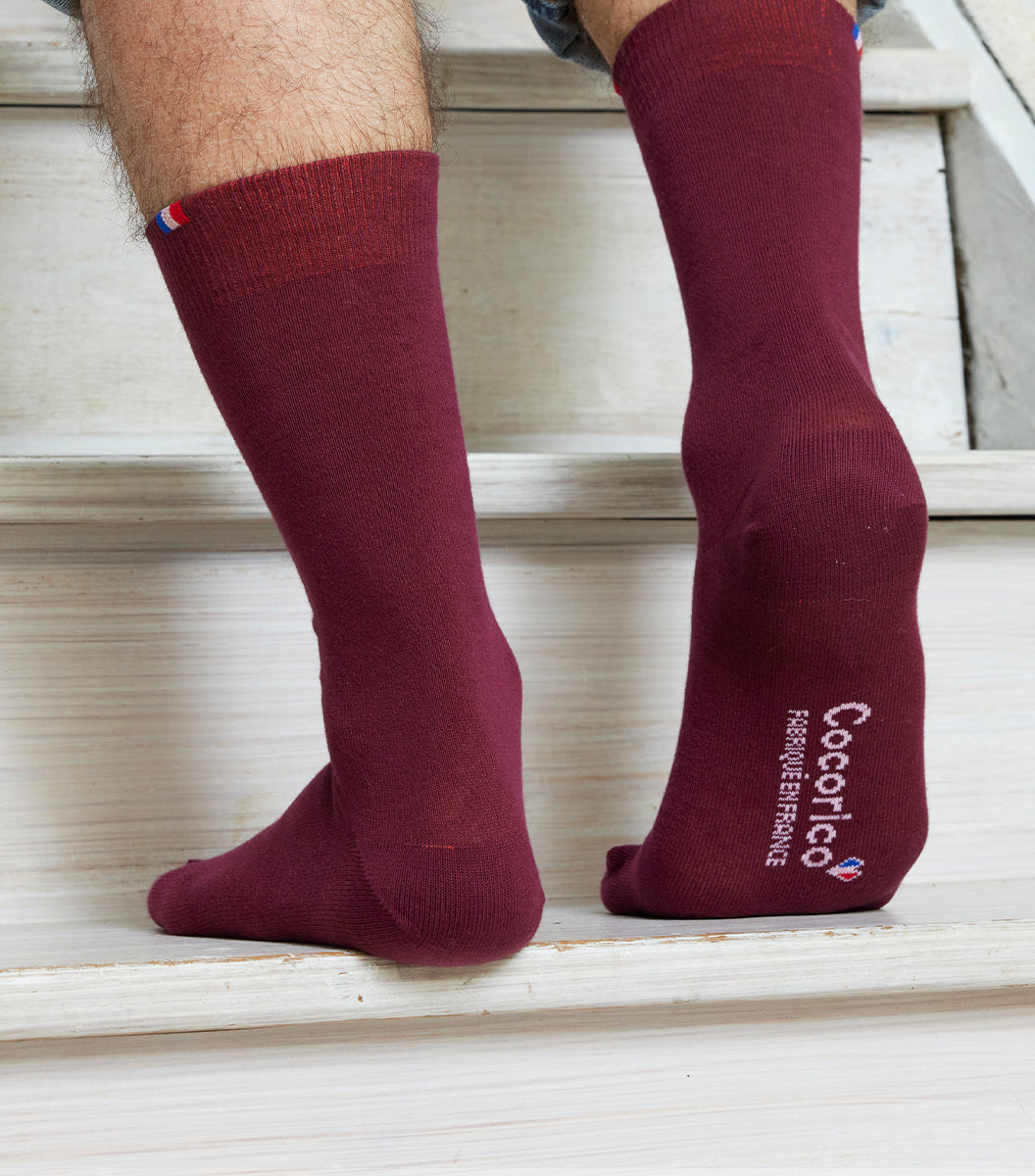 Chaussettes Homme Bordeaux