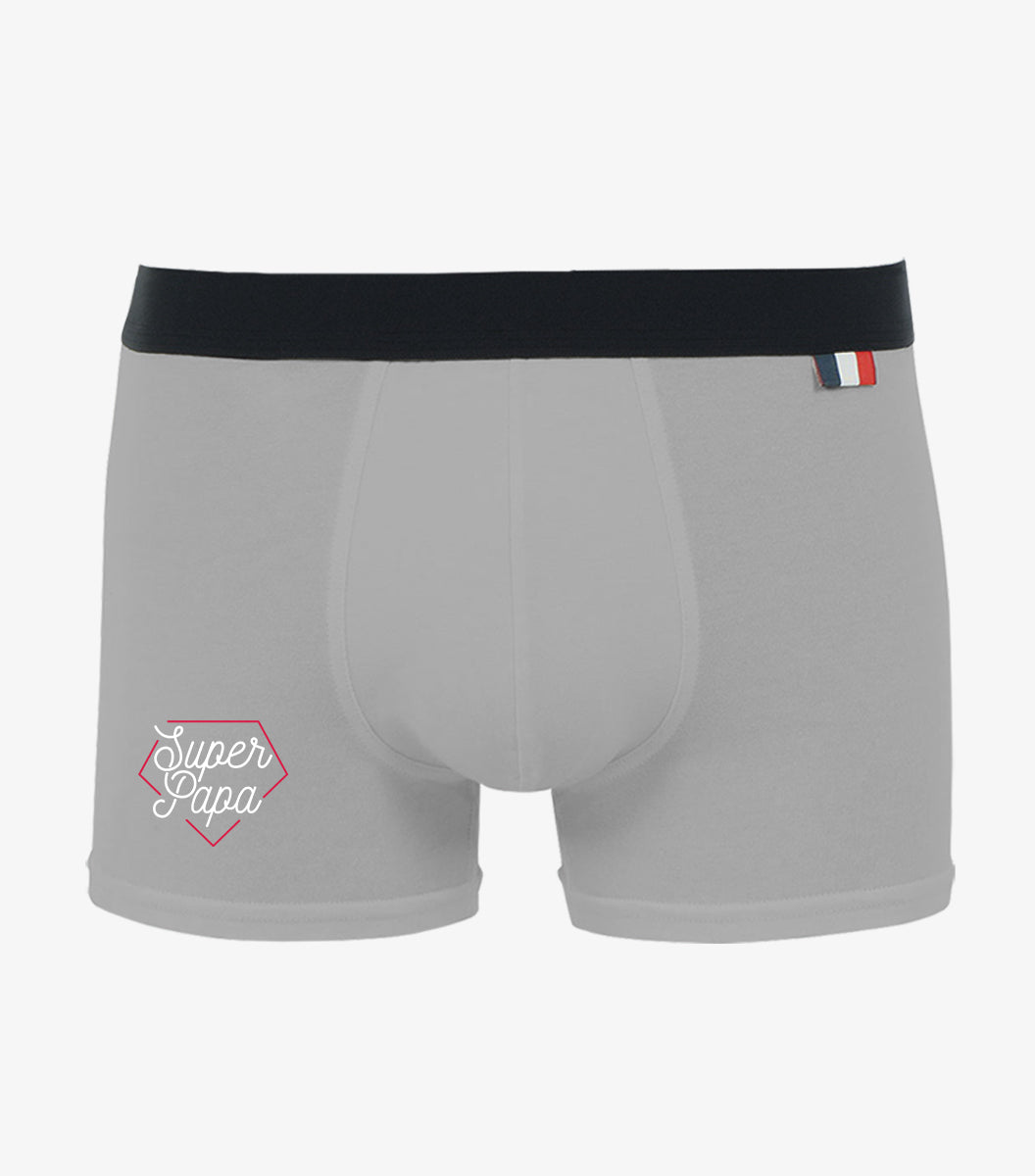 Boxer Homme Gris - Super Papa