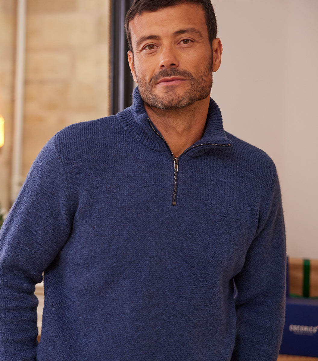 Pull Camionneur Homme Bleu