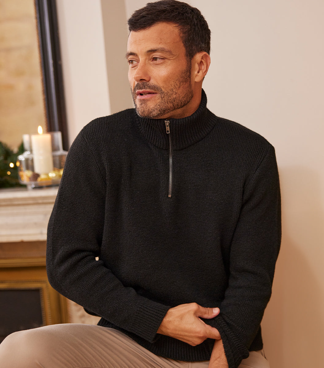 Pull Camionneur Homme Noir