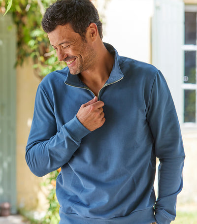 Sweat Camionneur Homme Azur - Intemporel