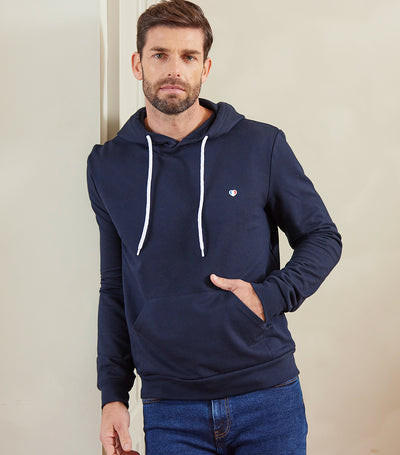 Sweat à capuche Homme Marine - L'Iconique