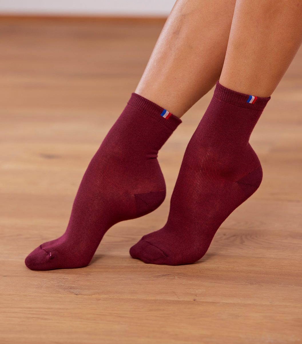 Chaussettes Femme Bordeaux