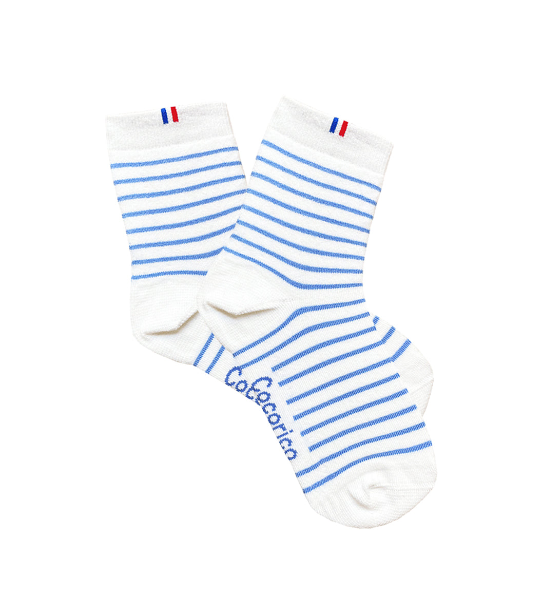 Chaussettes Femme Marinière Bleue - Intemporel