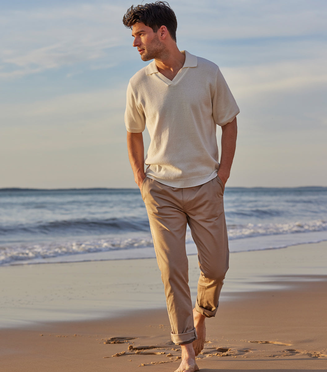 Pantalon Chino Homme Beige