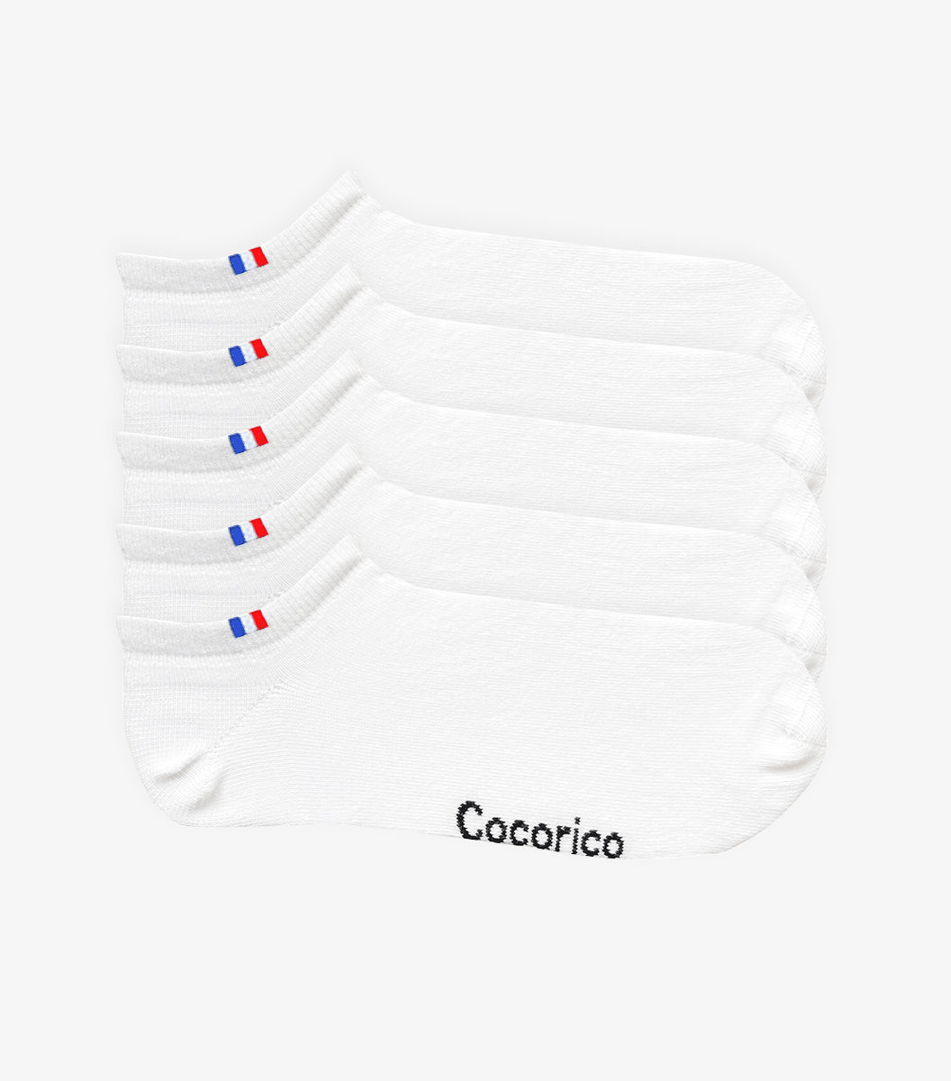 Chaussettes Homme Blanc x5 - Le Pack Invisible