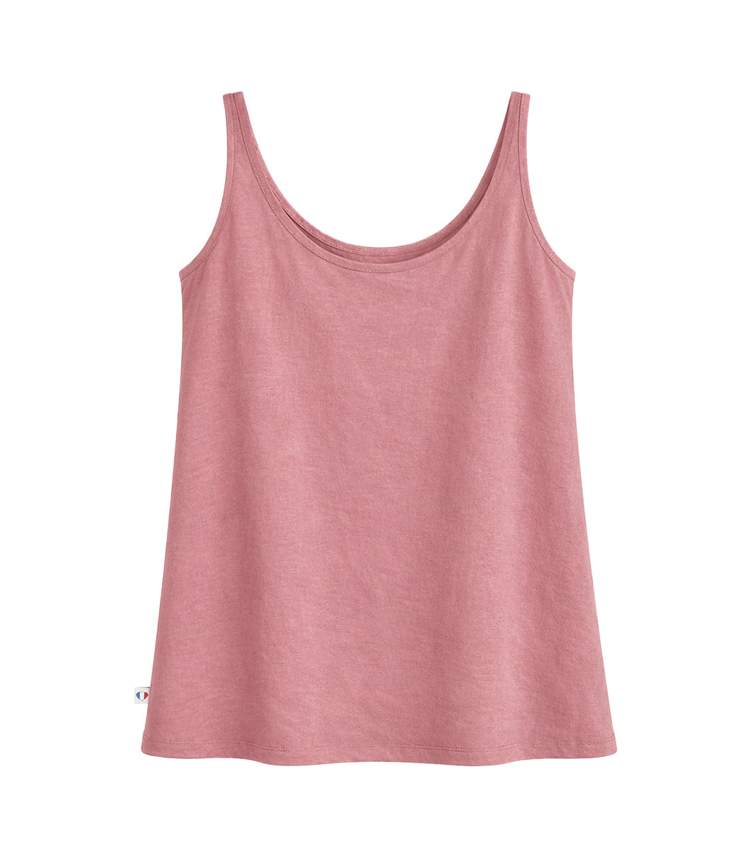 Débardeur en Lin Femme Rose - Intemporel