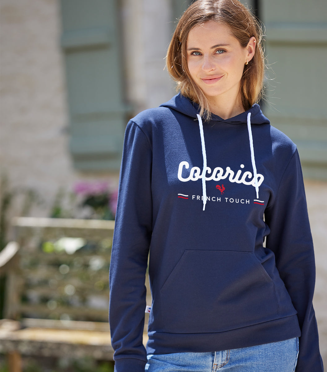 Sweat à capuche Femme Marine - French Touch
