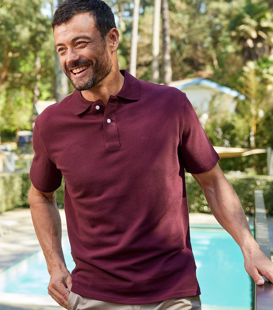 Polo Homme Bordeaux - Intemporel