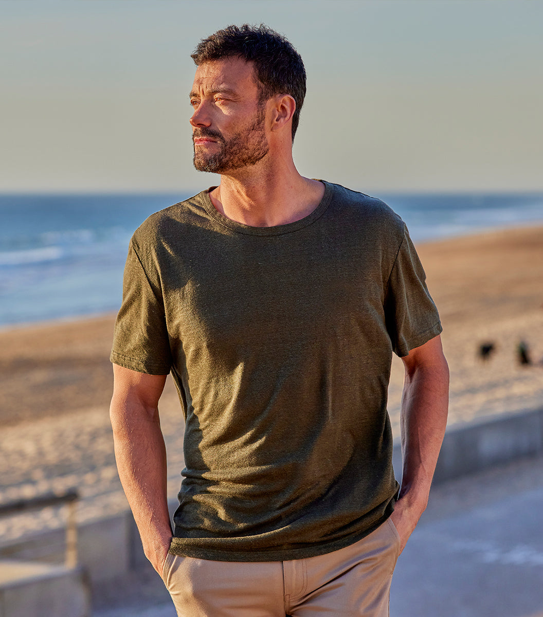 T-shirt Homme en Lin Kaki - L'Intemporel