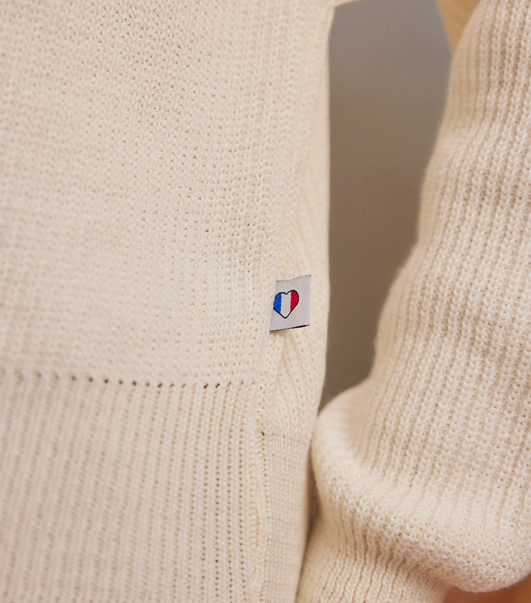 Pull Femme Laine Ecru - Margaux