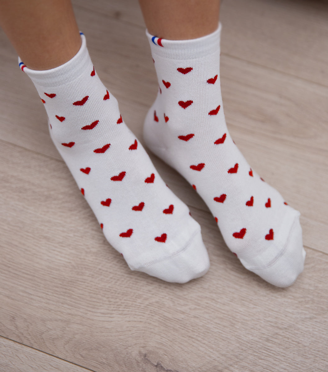 Chaussettes Femme - Petit Cœur Rouge