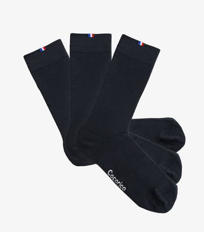 Chaussettes Homme Noir x3 - Pack Intemporel