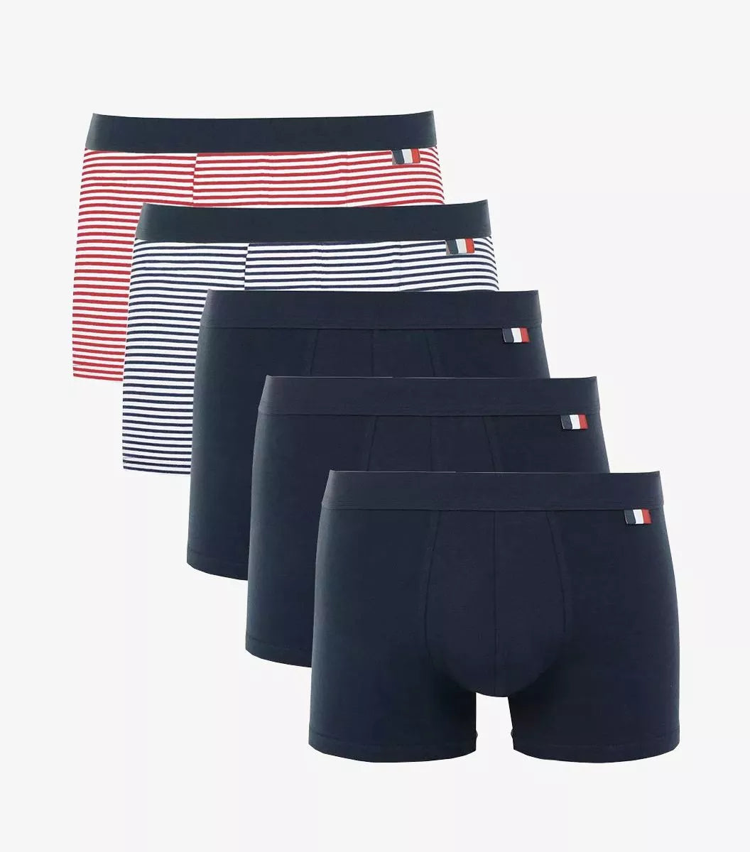 Boxer Homme x5 - Pack marinières