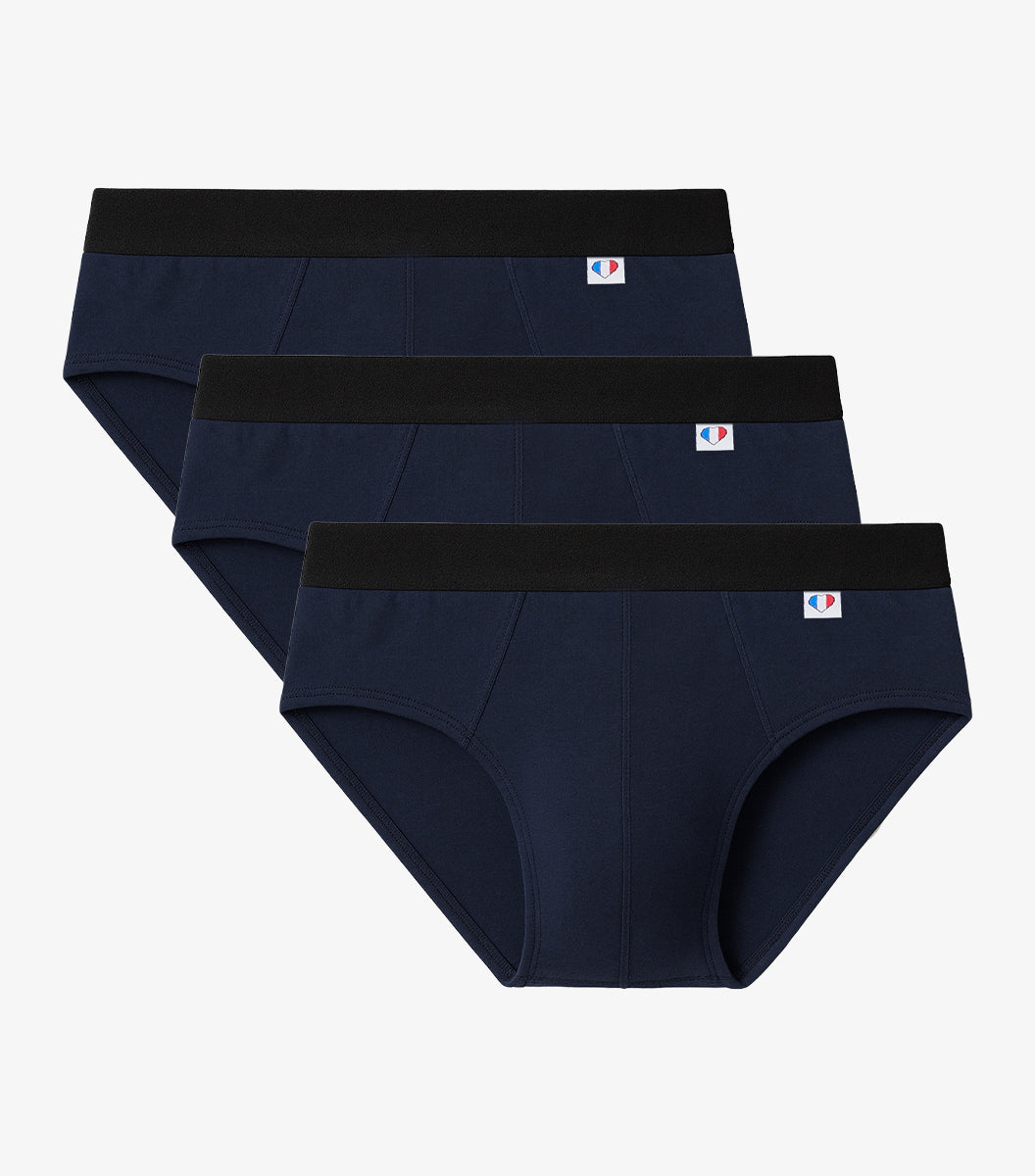 Slip Homme Marine x3 - Pack Intemporel