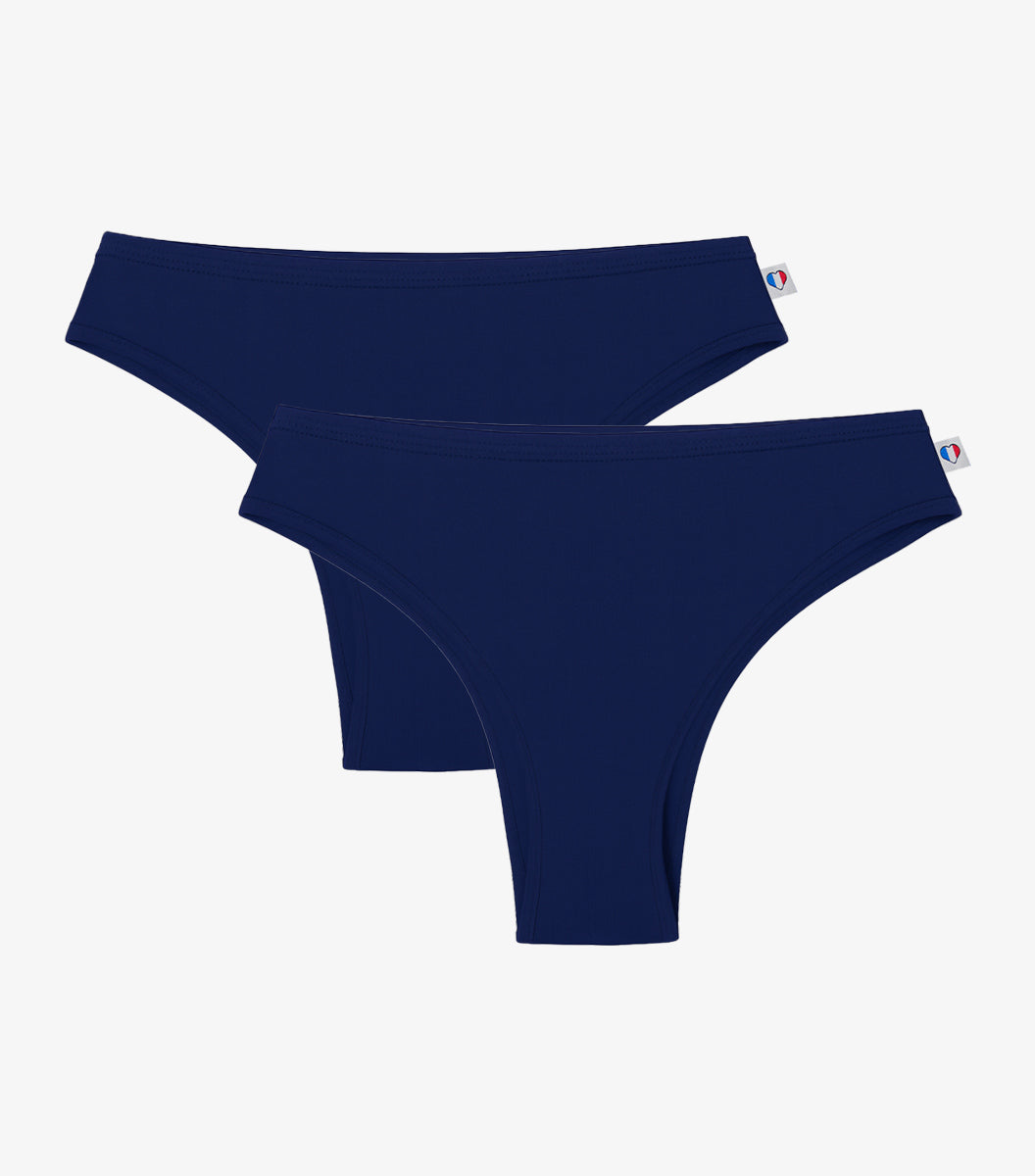 Tanga Femme Marine x2 - Pack Intemporel