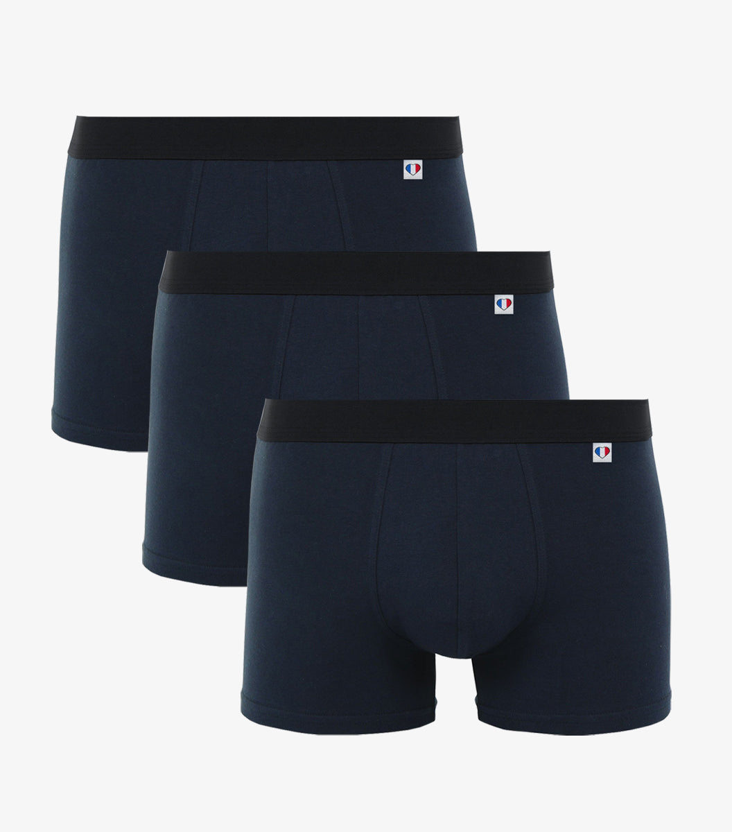 Boxer Homme Marine x3 - Intemporels