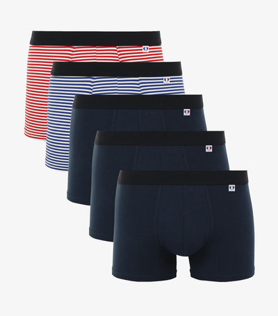 Boxer Homme x5 - Pack marinières