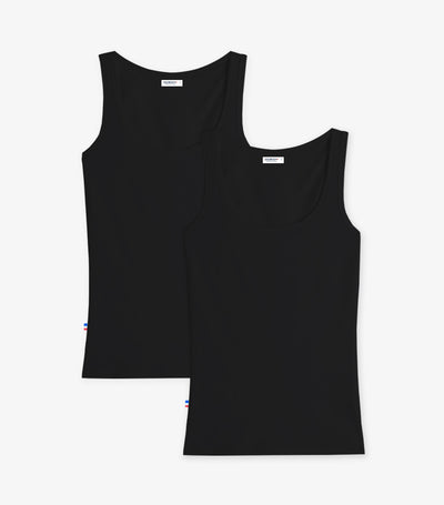 Débardeur Femme Noir x2 - Pack intemporel