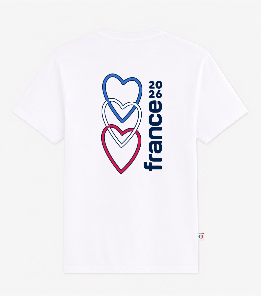 T-shirt col V Femme Blanc - Vibrations
